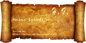 Heinz István névjegykártya